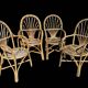 Rattan armchairs from the 70s France, set of 4