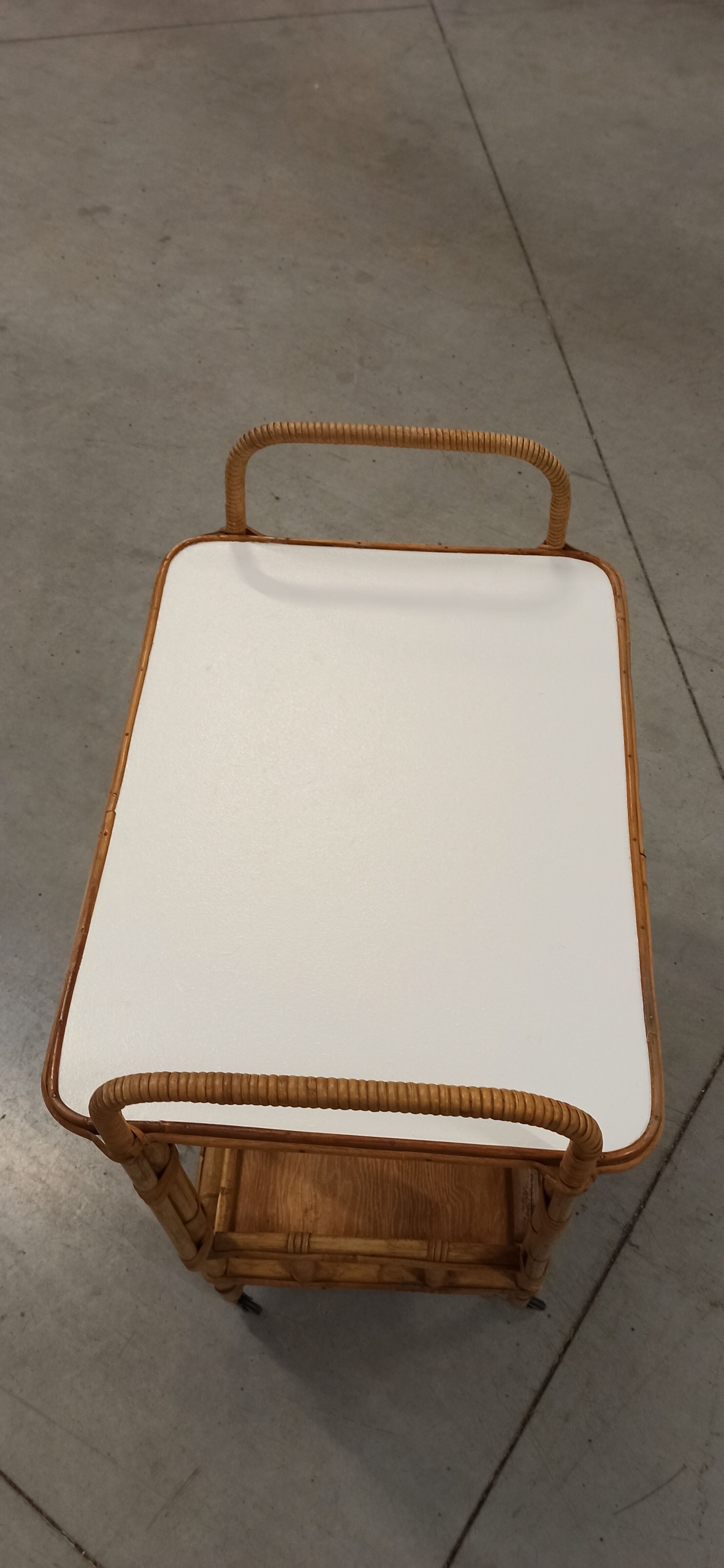 Vintage bamboo and rattan bar service