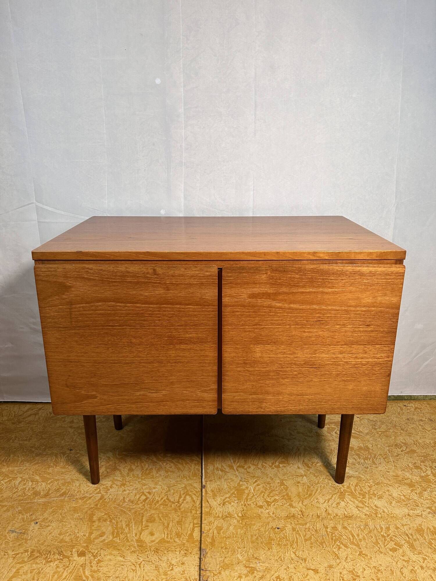 Mid century retro vintage teak small sideboard record cabinet 1960