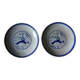 Pair of old plates Breton motif circa 1930