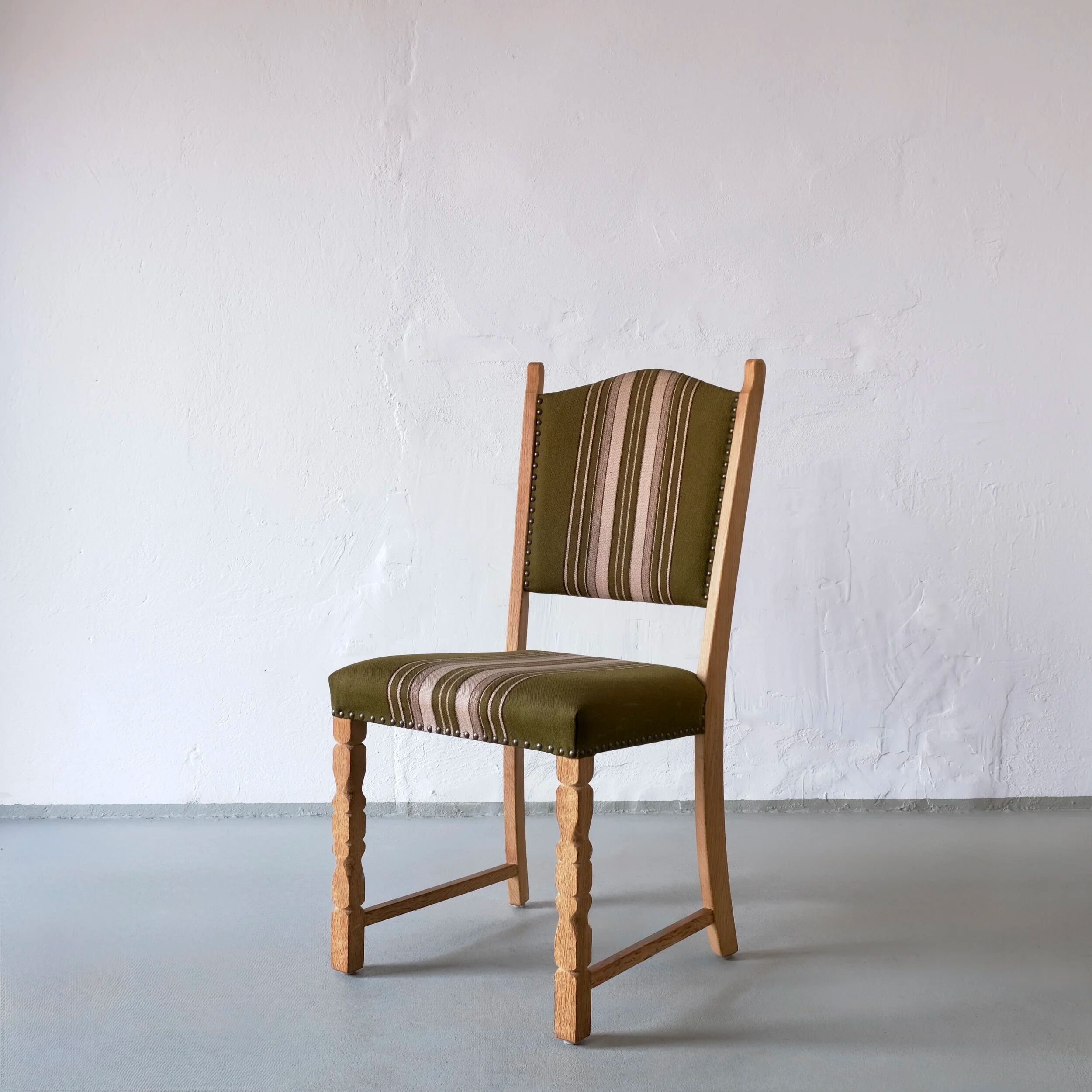 6 oak dining chairs by Henning Kjaernulf | Denmark | 1950s
