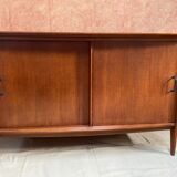 Low sideboard with two sliding doors, vintage 1950