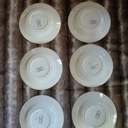 6 antique deep plates in ironstone