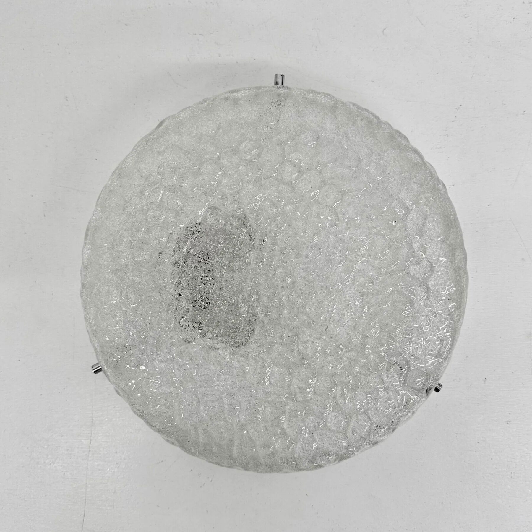 German vintage textured Murano glass flush mount, 1960s