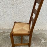 Set of 6 solid oak chairs