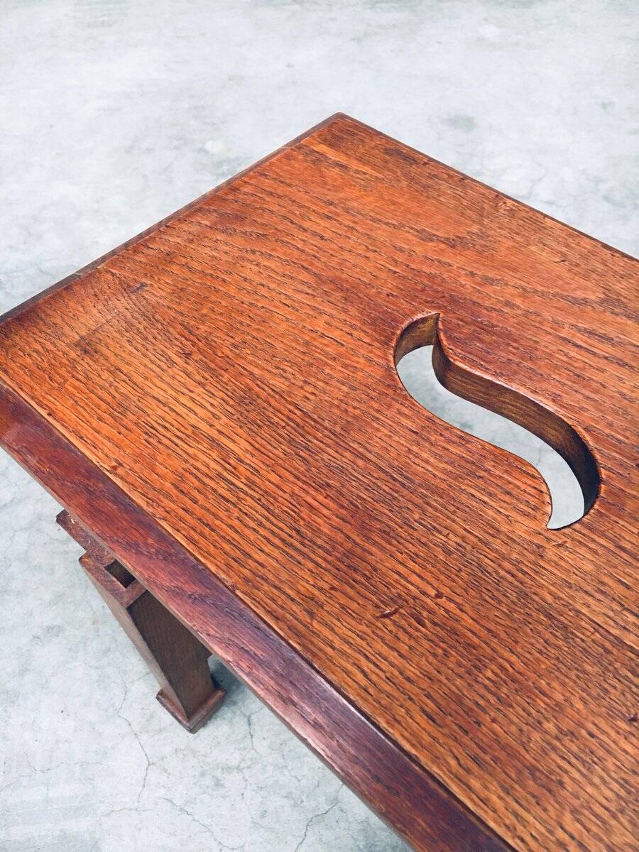 Set of Dutch Art Deco S Handle Stools, 1930s