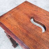 Set of Dutch Art Deco S Handle Stools, 1930s