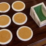 Set of coasters in Carrara marble