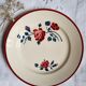 Old flat plates mismatched in earthenware