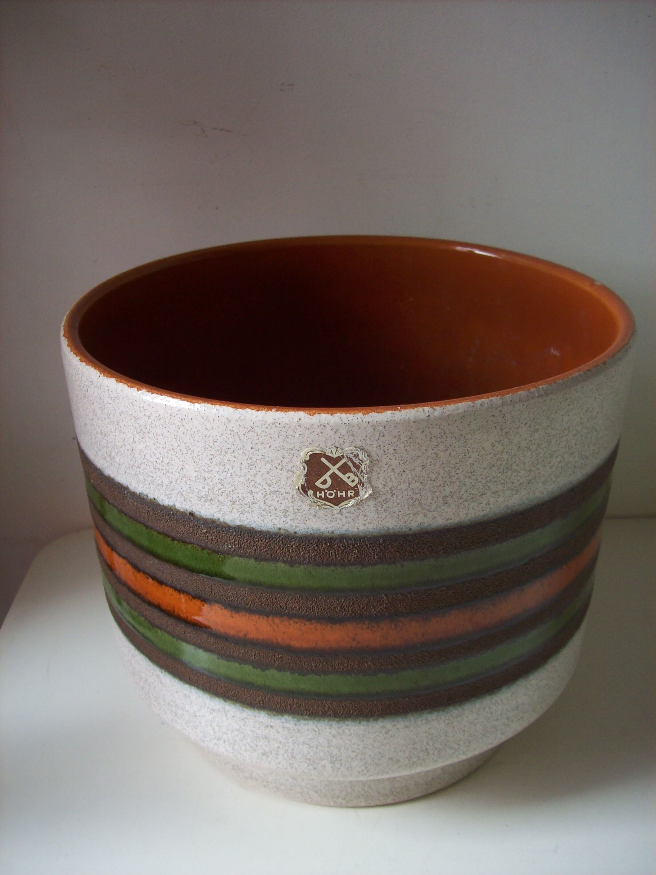 Cache pot vintage en céramique
