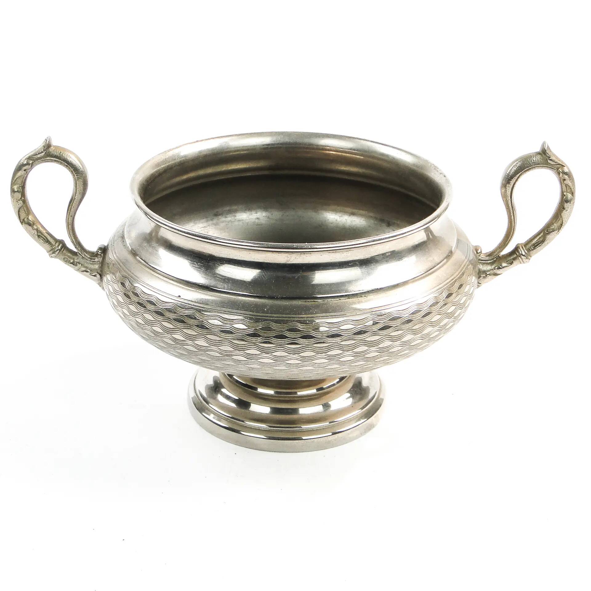 Art Nouveau sugar bowl, silver-plated metal, WMF, Germany, early 20th century