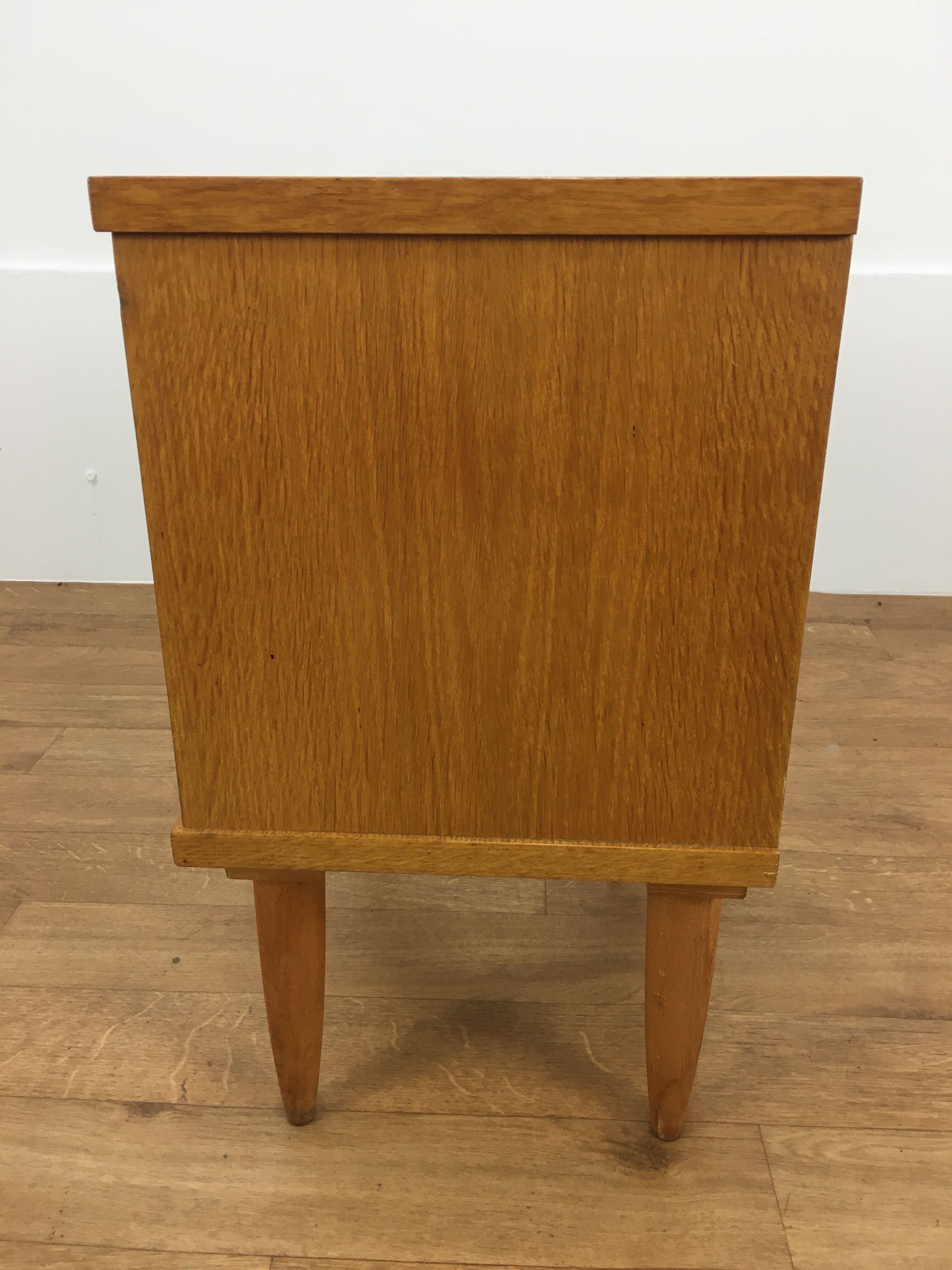 Scandinavian bedside vintage blond wood 1 drawer