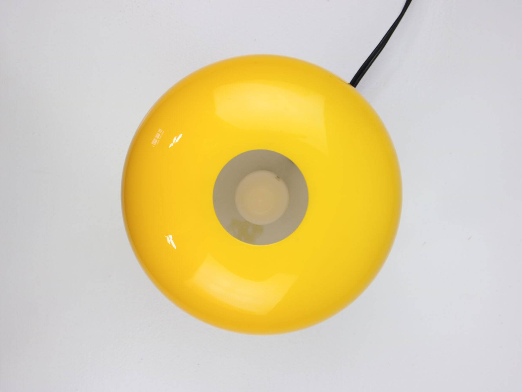 Rare Yellow Mushroom Table Lamp by Luigi Massoni for Guzzini, 1970s