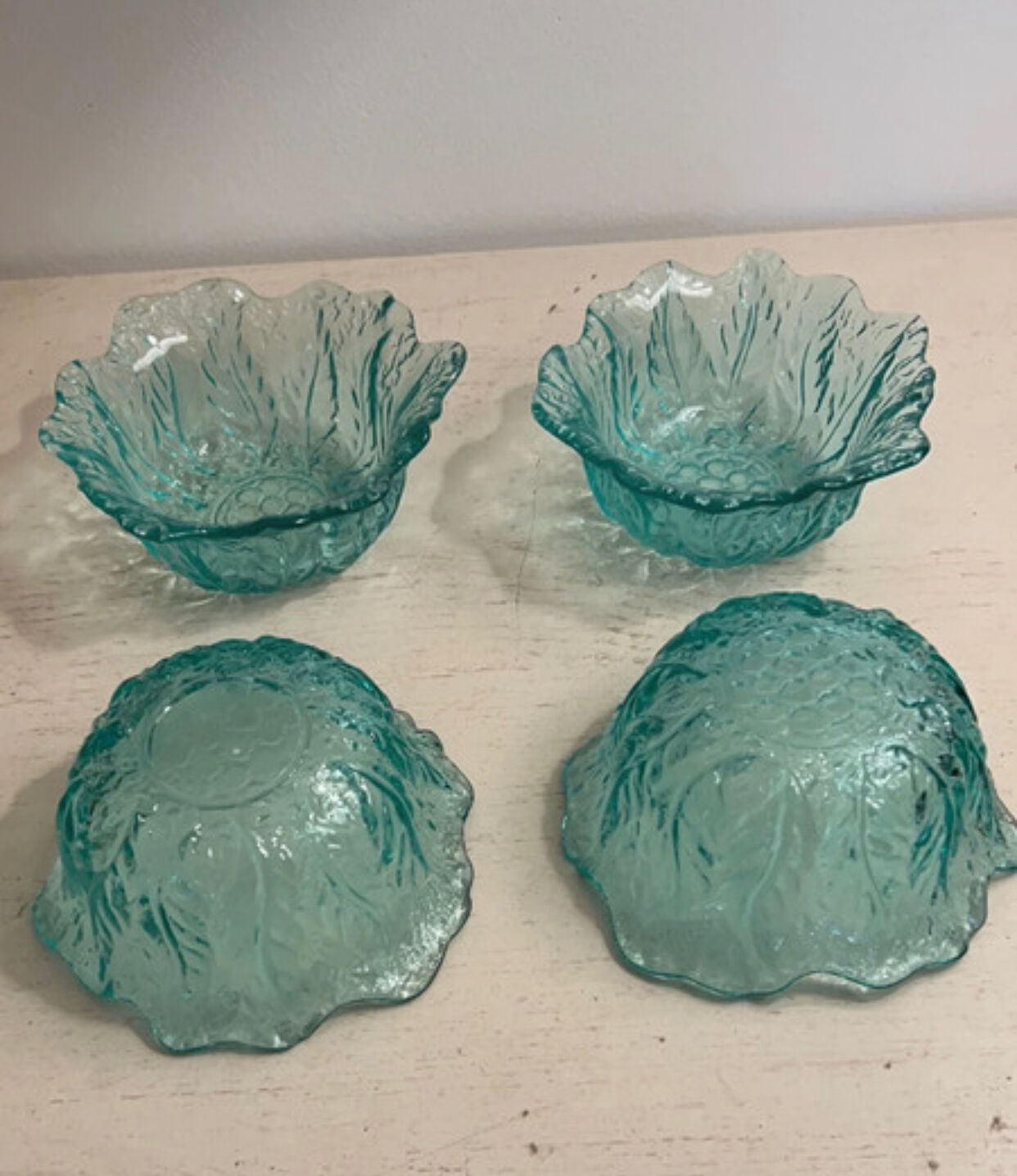 Coupelles en verre gravé