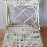 Chaise basse en rotin 1900
