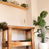 Solid oak workbench early XX th