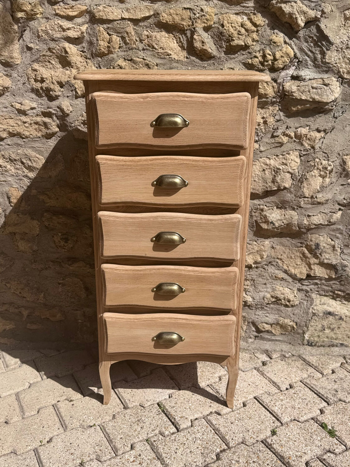 Oak chest of drawers with 5 drawers – restored