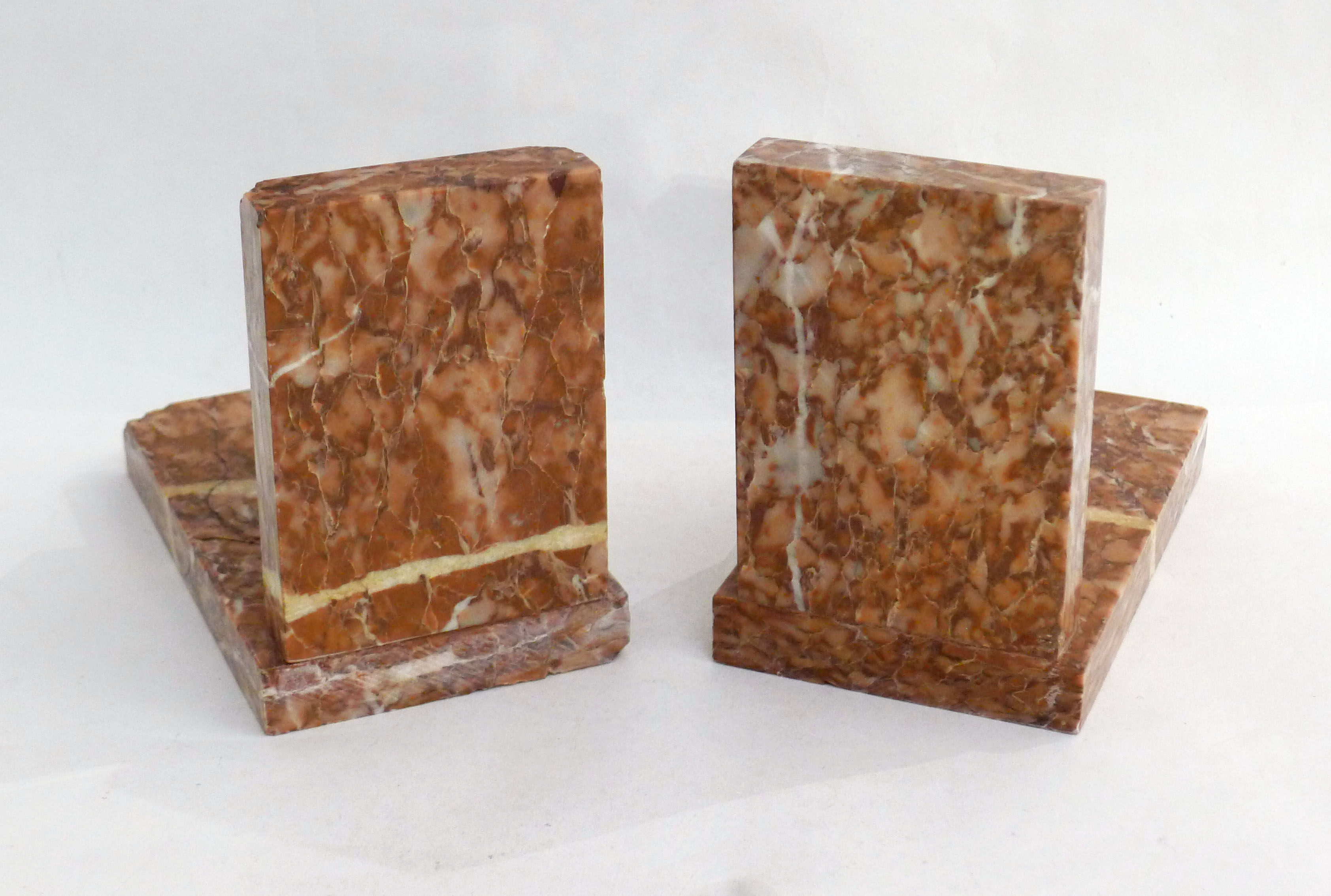 Pair of marble bookends