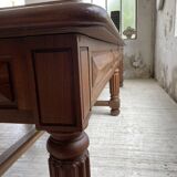Solid walnut farmhouse castle table 1900 XXL