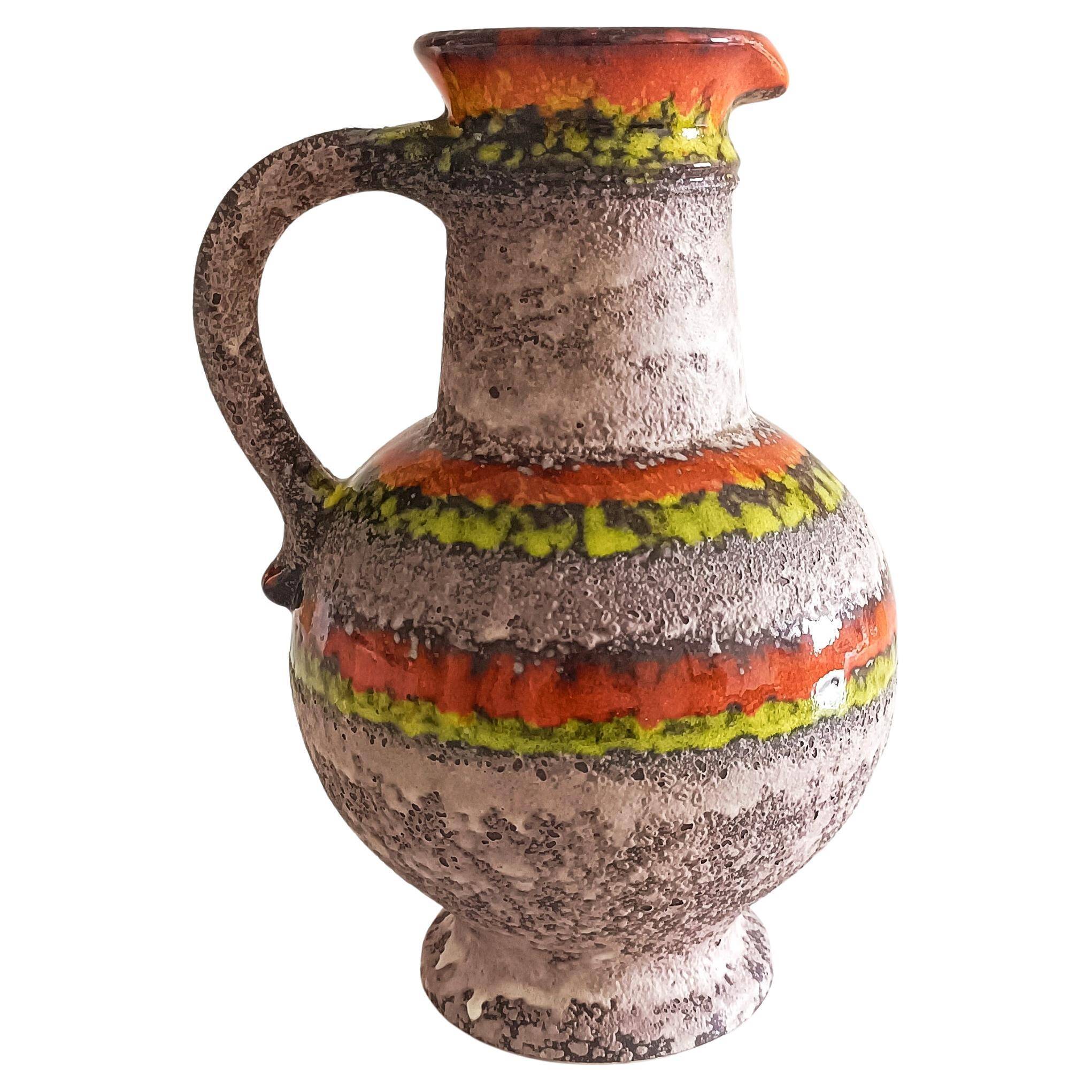 Mid Century West German Ceramic Pitcher by Heinz Hommerich for Übelacker, 1960s