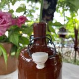 Stoneware bottle with porcelain stopper