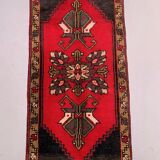 Small Vintage Turkish Rug 104x52 cm, Short Runner, Tribal, Shabby Chic