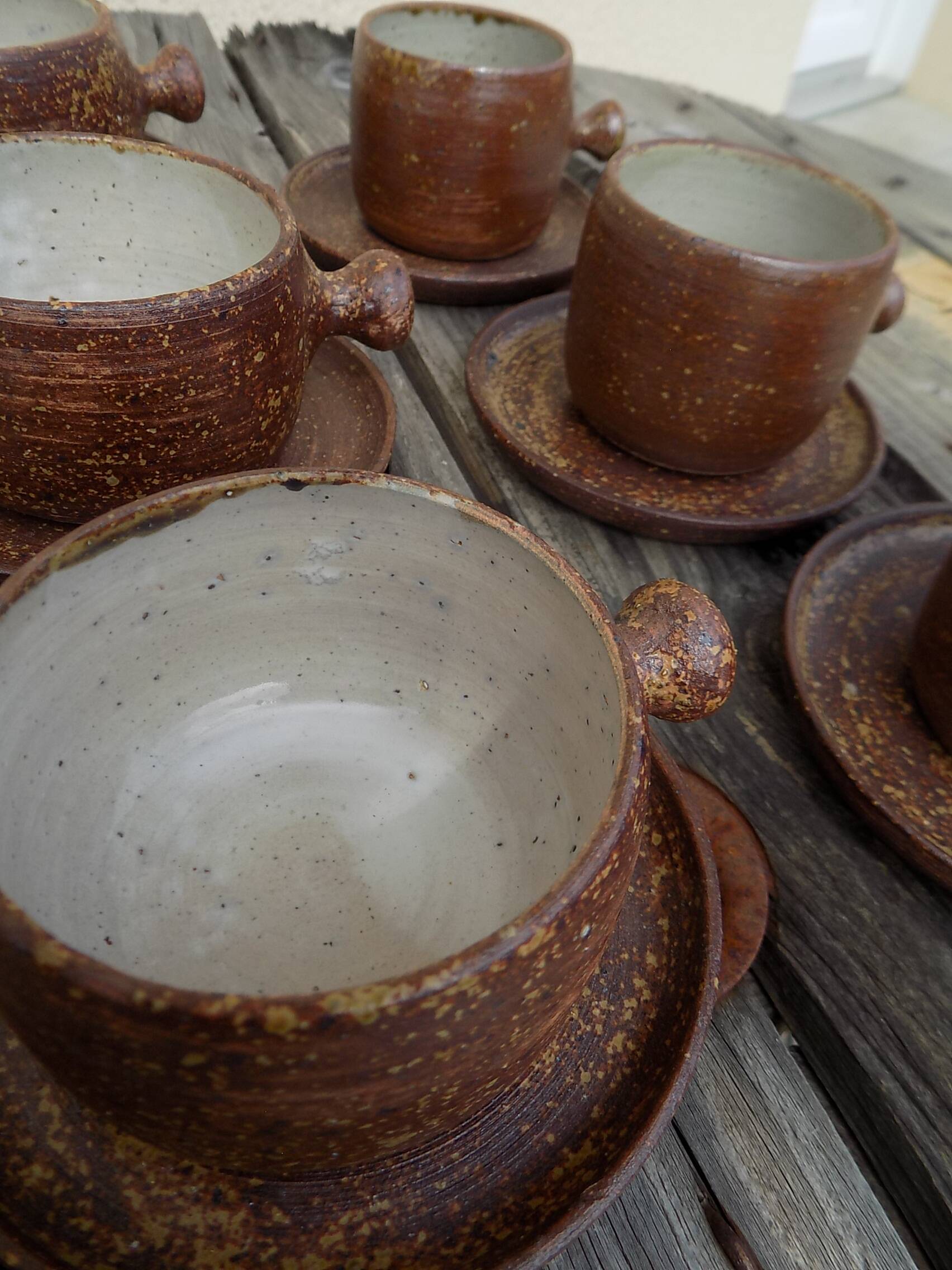 13 piece stoneware coffee/tea set
