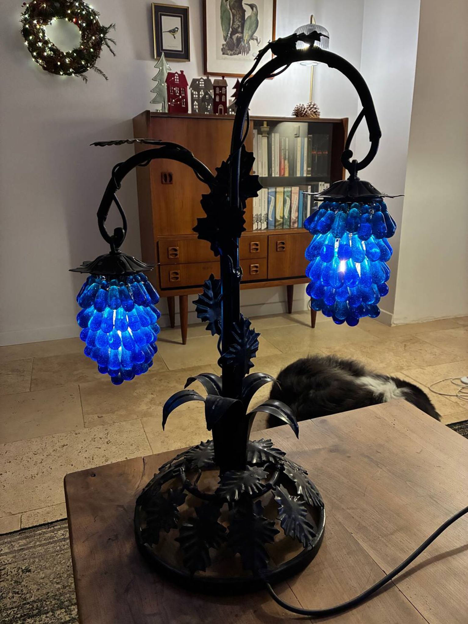 Grande lampe à poser Murano, grappe de raisins