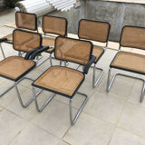 Suite de 6 chaises et fauteuils Marcel Breuer B32 B64