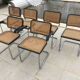 Suite of 6 chairs and armchairs Marcel Breuer B32 B64