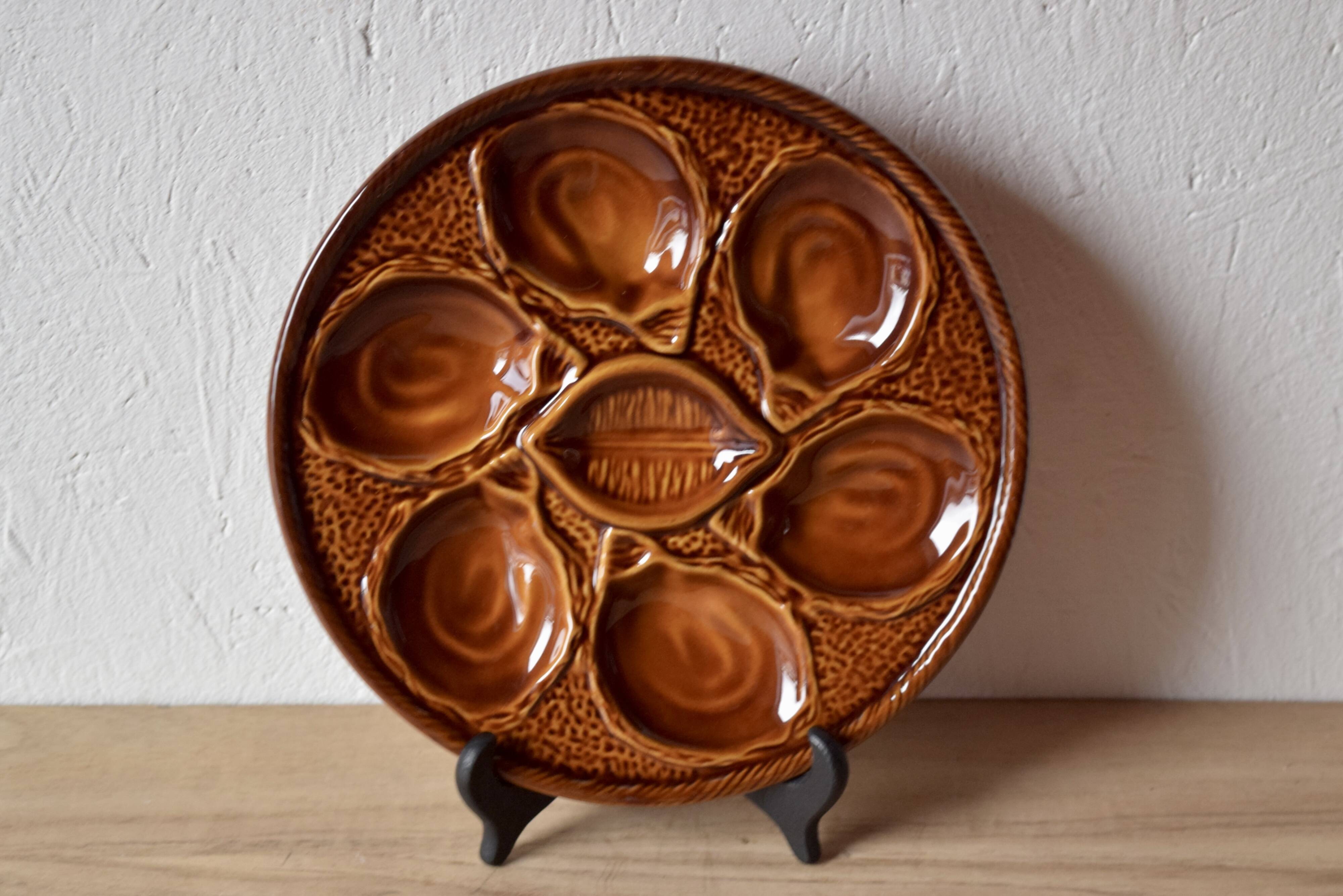 Set of 6 Saint-Clément oyster plates - 4589