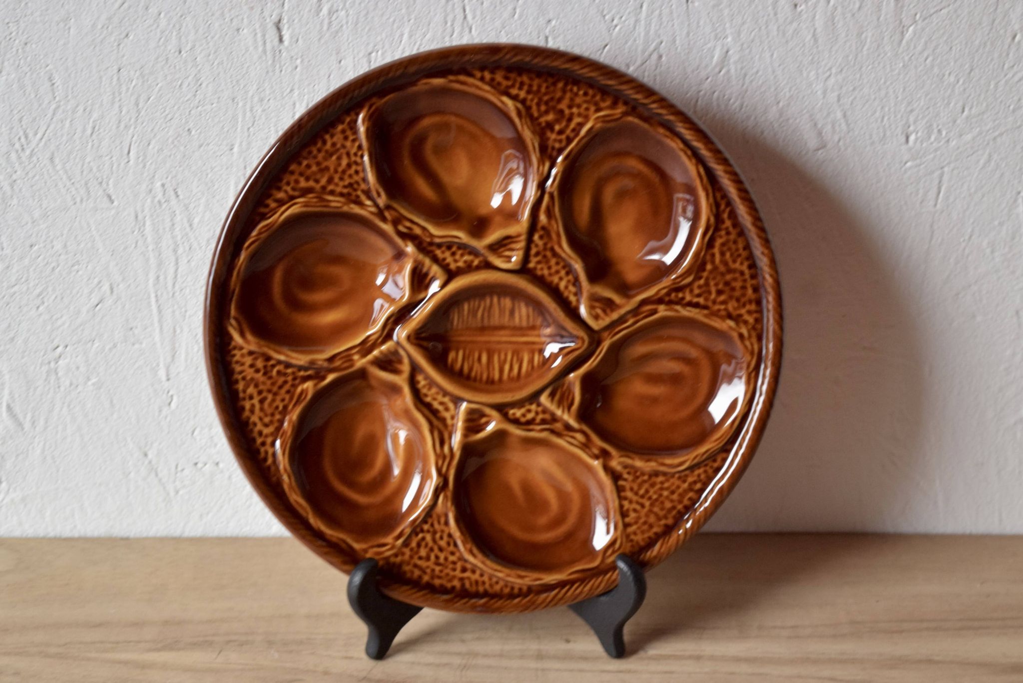 Lot de 6 assiettes à huîtres Saint-Clément- 4589