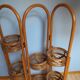 Rattan folding pot holder shelf