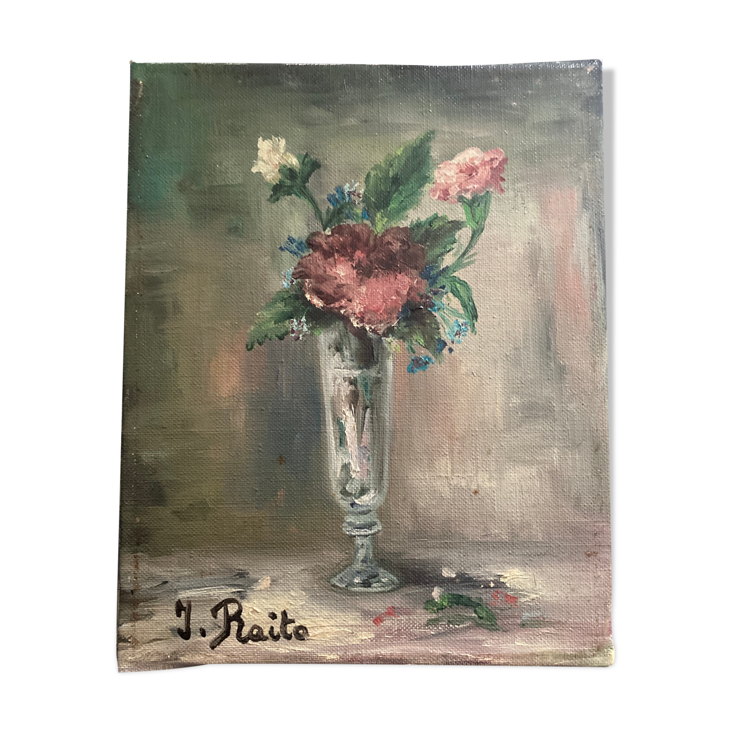 Bouquet on canvas