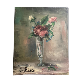 Bouquet on canvas