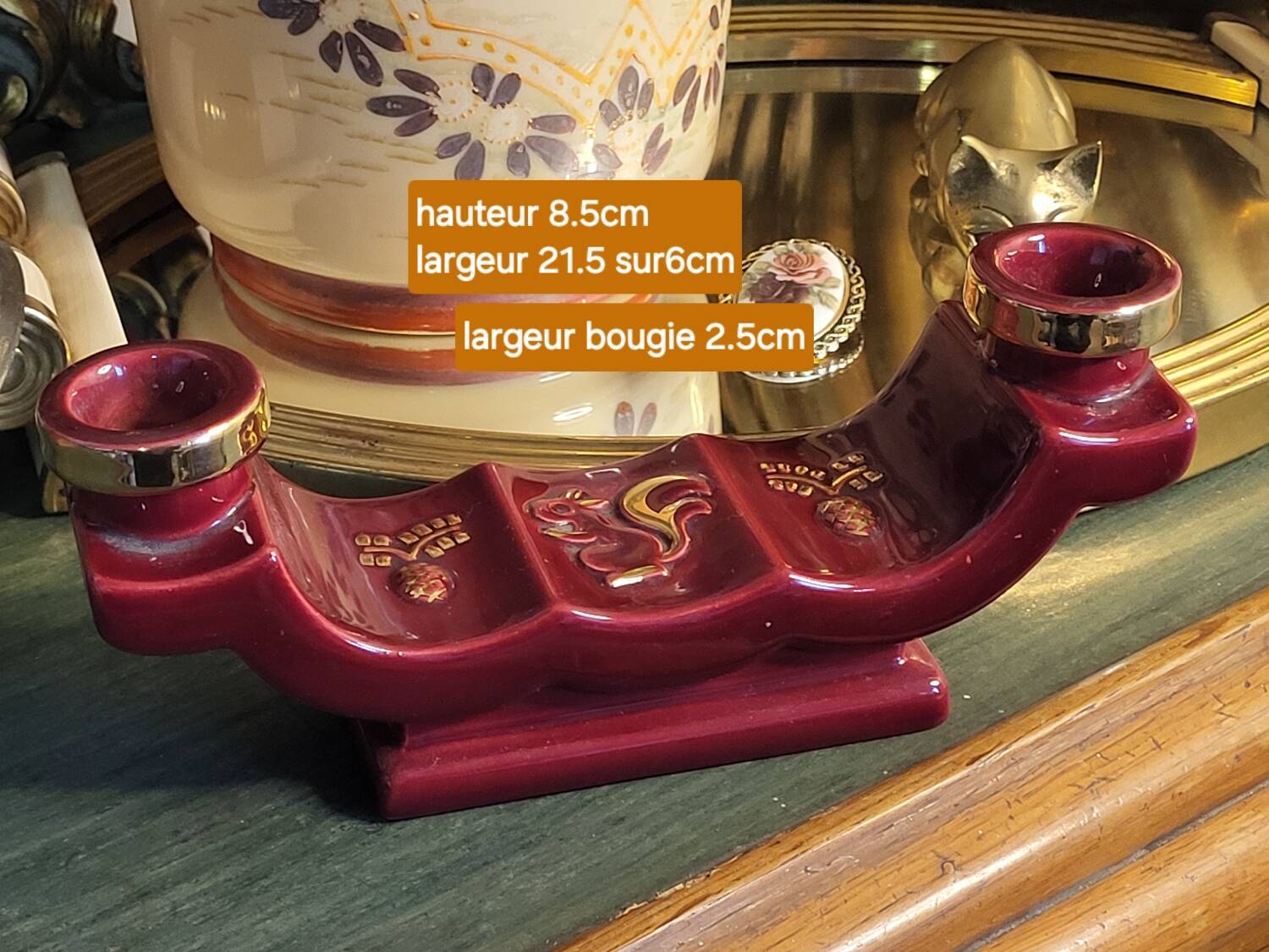 Art Deco ceramic candle holder