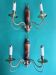 Pair of large antique wall candle holders.