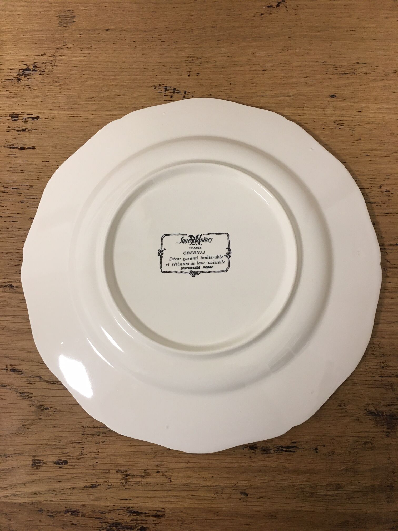6 flat plates Obernai Sarreguemines