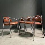Set of 4 Italian designer chairs 1970's