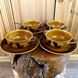 Set of Ochre Villeroy & Boch Soup Bowls and Plates from the Picnic Series