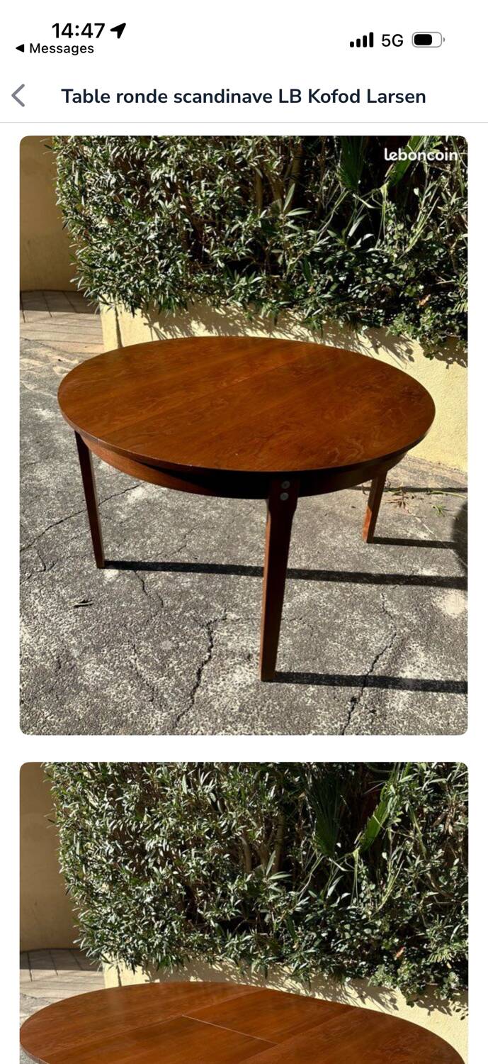 Danish Scandinavian dining table from the 60s/70s by LB Kofod Larsen.