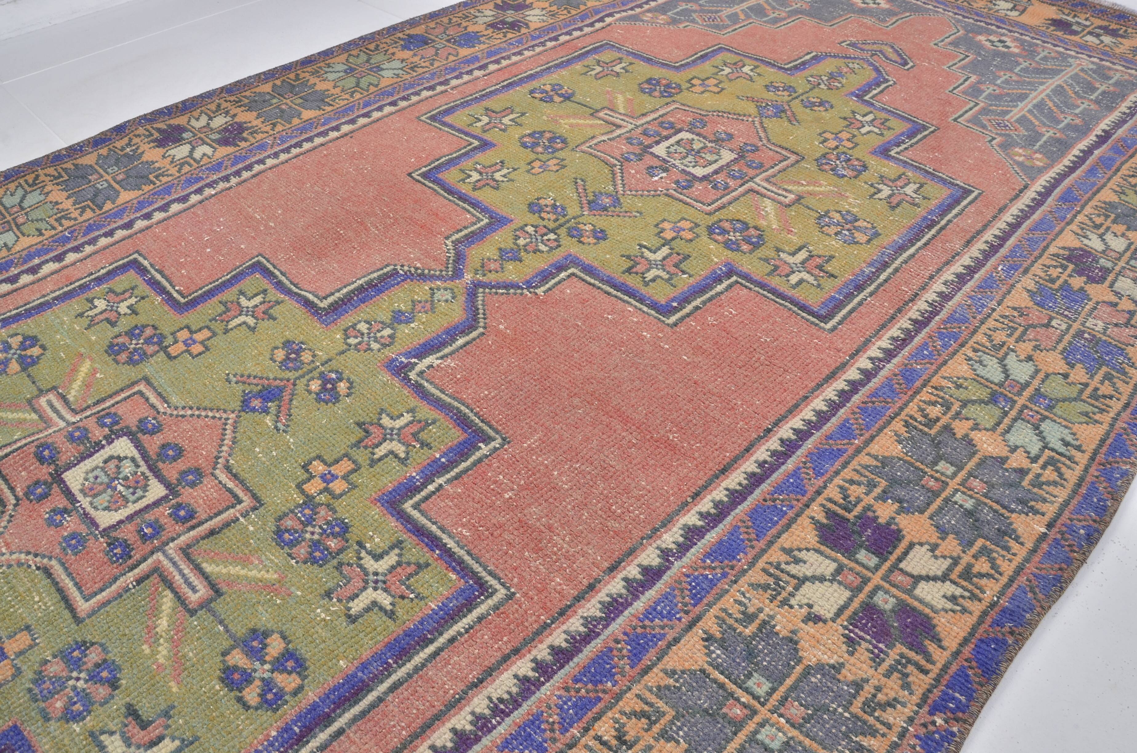 Handknotted Oushak Vintage Runner sku 2552