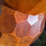 Small faceted wooden pitcher