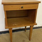 Vintage compass feet bedside table