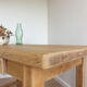 Old farmhouse table in solid oak with a drawer.