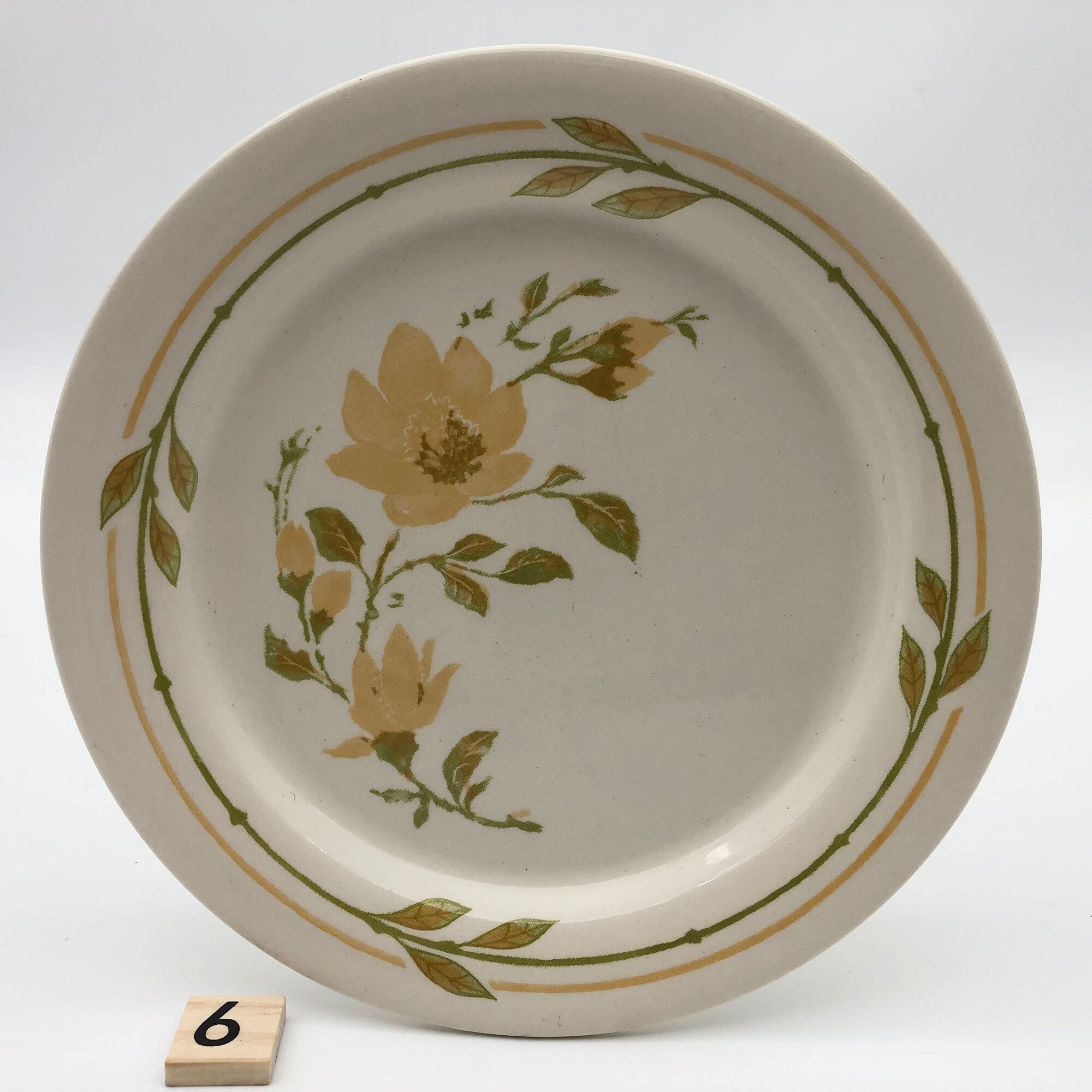 6 Dessert plates stamped "EIT-England"