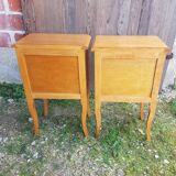Pair of bedside nightstands with vintage wooden case