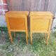 Pair of bedside nightstands with vintage wooden case