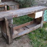 Old carpenter's workbench in its original condition