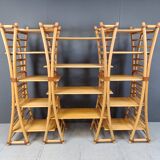 Bibliothèque en bambou, années 1970